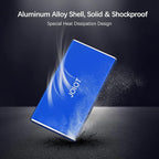 Mini Portable SSD 500GB External Solid State Drive - Up to 540MB/s, USB 3.1 Gen 2 Ultra-Slim External SSD, Blue