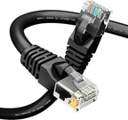 GEARit Cat 6 Ethernet Cable (1-Pack 7 Feet) Cat6 Network Patch, 10Gbps, RJ45, Snagless Cord, Gold-Plated Connectors, Internet for PC, TV, Tablet, Router, Printer, Servers, IT Data Center - Black