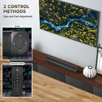 Sound Bar Speakers Bluetooth Wireless, TV Speakers Sound Bar Subwoofer, Home Theater Surround Sound Bar HDMI(ARC) Optical AUX USB 2.1ch Home Audio Sound System TV PC Wall Mount, Ebblack