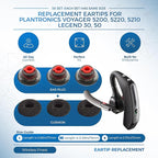 3X Ultra Comfort Eartips Ear Buds Replacement Earphone Ear Tips Kits Earpads Foam Set Cushion for Plantronics Voyager 5200 5220 5210 Series Bluetooth Headset Headphone (Medium M)