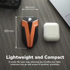DATO External SSD 2TB, External Solid State Drive Portable SSD External USB 3.2 Gen 2x2 Type-C OTG Supported Compatible with PS5 and Xbox, up to 1600/1500 MB/s IP67 Waterproof - ARES Amber Shield