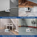 ALORAIR Crawl Space Dehumidifiers 120 PPD Moisture Removal, Crawlspace Dehumidifiers Commercial Dehumidifier for Basement, Auto Defrost, cETL Listed
