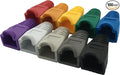 Accessbuy 100 Pack RJ45 CAT6 CAT6E CAT5 CAT5E Ethernet Network Cable Strain Relief Boots Cable Connector Plug Cover Mixed Color for Laptop