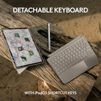Logitech Combo Touch iPad Pro 11-inch (1st, 2nd, 3rd & 4th gen - 2018, 2020, 2021, 2022) Keyboard Case and Logitech Crayon (USB-C) Digital Pencil (2018 releases and later) - Sand, USA Layout