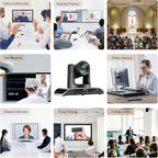 Tenveo UHD 4K PTZ Conference Room Camera 12X Optical Zoom USB3.0/HDMI Wide View Angle, 4K PTZ Camera for Video Conference Church Services Worship Events, Zoom/OBS/YouTube Live Streaming