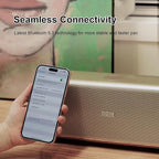 DOSS SoundBox Ultra Bluetooth Speaker with 2.1 Channel Audio, 80W Superior Sound with Deep Bass, Two DSP Technologies, 18H Playtime, BT 5.3, Wireless for Home, Office, Room-Black