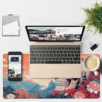Anime Skull Gaming Mouse Pad 3mm Thick Stitched Edge Waterproof Non-Slip Large Computer Keyboard Mouse Mat,Suitable for Office Entertainment Decorative Desk Pad 35.4 x 15.7 Inches