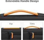 MOSISO 360 Protective Laptop Case 15 inch, 15 inch Laptop Sleeve Compatible with MacBook Air M4 M3 M2 2025 2024 2023, Dell XPS Plus, Side Open Carrying Case with 4 Zipper Pockets&Handle, Black