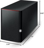 BUFFALO LinkStation 220 8TB 2-Bay NAS Network Attached Storage with HDD Hard Drives Included NAS Storage that Works as Home Cloud or Network Storage Device for Home