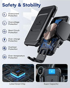 ZeeHoo Wireless Car Charger,15W Fast Charging Auto-Clamp Car Mount,Windshield Dash Air Vent Phone Holder for iPhone 14 13 12 Mini 11 Pro Max XS XR 8,S22 S21 S20(45W QC3.0 Adapter Included)