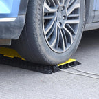 Rubber Cable Protector Ramp, Heavy Floor Cable Wire Cord Cover Speed Bumps 22000Lbs Load Capacity, Driveway Hose Cable Ramp Protective Cover for Indoor and Outdoor (5-Channel x 2Pcs)