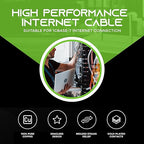 GEARIT 24-Pack, Cat5e Ethernet Patch Cable 6 Feet - Snagless RJ45 Computer LAN Network Cord, Black
