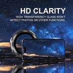 Choiche Compatible for iPhone 16 Pro/iPhone 16 Pro Max Camera Lens Protector, 9H Tempered Glass Camera Cover Screen Protector Metal Ring Decoration Accessories (Black)