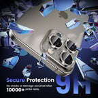 Tensea for iPhone 16 Pro/iPhone 16 Pro Max/iPhone 15 Pro/iPhone 15 Pro Max Camera Lens Protector, Metal Aluminum Alloy Tempered Glass Cover Camera Screen Protector Accessories, Case Friendly