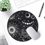 ITNRSIIET Round Mouse Pad with Stitched Edge Premium-Textured Waterproof Non-Slip Rubber Base Desktop Protection Mat Diameter 8.7 inches, Sky Spirit