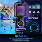 FIFINE Gaming PC Microphone, USB Streaming Microphone with Game Chat Balance, Computer Condenser Desktop RGB Mic with Mute Button, Noise Cancellation for Podcast/Twitch/Discord-AMPLIGAME AM6