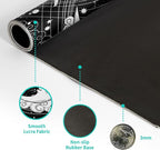 Magic Astrology Extended Big Mouse Pad Large, Gaming Mouse Pad Desk Pad,31.5x11.8 Inch Long Computer Keyboard Mouse Mat Black Mousepad with 3mm Non-Slip Base and Stitched Edge for Gaming and Office