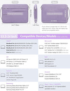 HYZUO 13.3-14 Inch Laptop Sleeve Bag for MacBook Pro 14 M5-M1, MacBook Air/Pro 13, 13.8-13 Surface Laptop/Book, Portable Notebook Case for 13" HP Dell Lenovo ThinkPad Asus Acer Samsung, Lilac Purple