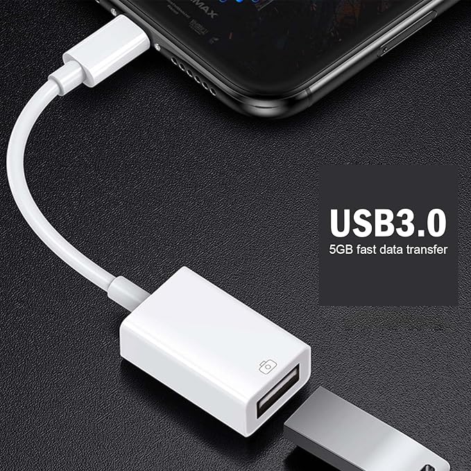 2Pack USB-C to USB 3.0 Adapter, USB C Male to USB Female OTG Adapter,Thunderbolt3 to USBA Adapter Compatible with MacBook Pro/Air, iPad Pro, iPhone 16 Pro Max/15, Galaxy S25/S24/S23/S22