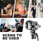 GVM Great Video Maker 80W CRI97+ Video Lights with Bowens Mount Color Temperature 5600K Dimmable LED Continuous Lighting Spotlight Photography Shooting Light with Reflector (80W + Filter) (VC-P80S)