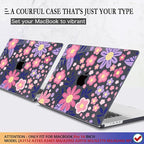 CISSOOK Compatible with MacBook Pro 14 inch 2025 2024-2021 Release M4 M3 M2 M1 Chip A3112 A3185 A3401 A2918 A2992 A2779 A2442, Hard Shell Case with Keyboard Cover Screen Protector, Stylized Flowers