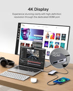 Belkin USB-C Hub - 6-in-1 Multi-Port Adapter Dock with 4K HDMI, USB-C 100W PD Pass-Through Charging, 2X USB-A Ports, Gigabit Ethernet Ports, and SD Slot for MacBook Pro, Air, iPad, Pro, XPS and More