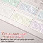 Keyboard Case for iPad Air 11-inch M2/Air 5th 4th Generation, 7-Color Backlit Detachable Keyboard Case with Pencil Holder for iPad Air 11" 2024 /Air 5 2022/Air 4 2020/Pro 11 1st, Rose Gold