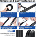 4ft Cord Cover for Wires on Floor, Grey Extension Cable Management, Hide Electrical Hider Protector, Cable Cavity: 0.78" W x 0.32" H