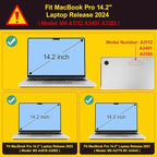 Tuiklol for MacBook Pro 14 Inch Case 2024-2021 Release M4 A3112 A3401 A3185/M3 A2918 A2992/M2 A2779/M1 A2442 Pro/Max,Hard Shell Case with Keyboard Cover & Screen Protector for Touch ID,Sparkly flowers