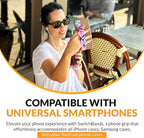 Phone Grip Strap - Pack of 2 Reversible Finger Holder for Phone Back, Customizable Anti-Slip Design, Wireless Charging Compatible Detachable Holder for iPhone - Cat Nap
