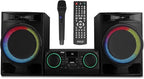 Pyle CD Stereo System with Bluetooth, MP3/DVD/CD Playback, Dual USB Recording CD Player with Speakers, Black Mini Stereo System with Subwoofer, FB Radio, 160W Digital Amplifier & Remote Control