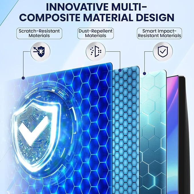 Magnetic Privacy Screen for Frameless Computer Monitor 27 Inch 16:9 Aspect Ratio,Hanging Blue Light Screen Protector Eye Protection Anti-Spy Shield, 27in Removable Privacy Filter