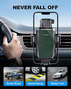 Suction Cup Car Phone Mount for Windshield/Dashboard, Hand Free Mobile Phone Holder for Car, Universal Cell Phone Holder Stand for iPhone 15 14 13 12 Pro Max Samsung Android 【Thick Case Friendly】