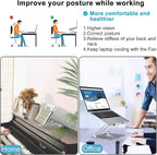 Adjustable Laptop Stand with Cooling Fan, Aluminium Alloy Multi-Angle Computer Holder for Desk, Portable Notebook Metal Mount Compatible with MacBook, Air, Pro, Dell, Alienware All Laptops 11"-17.3"