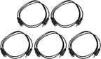 Five Pack of YCS Basics 3 Foot 3.5mm Headphone Extension Cables Male/Female