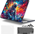for MacBook Pro 16 inch Case 2021 2022 2023 2024 Release A3186 A3403 M4 A2991 M3 A2780 M2 A2485 M1 Pro/Max, Hard Shell Case with Screen Protector & Keyboard Cover, Astronaut