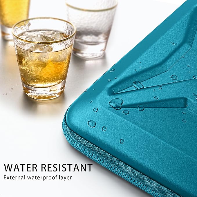 DOMISO 15.6 Inch Laptop Case Rugged Sleeve Waterproof Hard Shell Protective Cover Fits Most 15.6" Laptops/Macbook Pro/Lenovo IdeaPad/HP ENVY/Dell XPS (Teal)