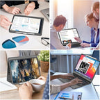 GGH Touch for iPad Keyboard Case Air 13 (M3 2025 / M2 2024) &12.9 iPad Pro (6th,5th,4th, 3rd Gen),360° Rotatable Protective Cover Multi-Touch Trackpad Keyboard Case with Pencil Holder - Grey