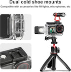 FitStill 164FT/50M Waterproof Case&3 Filters&Floating Hand Grip Stick Set Compatible for DJI Osmo Action 5 Pro Action 4 Action 3,Snorkeling Surfing,Wakeboarding Protective Cover Shell Accessories Kit