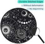 ITNRSIIET Round Mouse Pad with Stitched Edge Premium-Textured Waterproof Non-Slip Rubber Base Desktop Protection Mat Diameter 8.7 inches, Sky Spirit