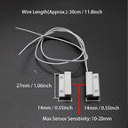 Magnetic Reed Switch NO Surface Mount Wired Door Window Contact Sensor with Adhesive Paper for Home Security and Burglar Alarm Systems MC-38 5pcs