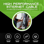 GearIT 50-Pack, Cat5e Ethernet Patch Cable 1 Foot - Snagless RJ45 Computer LAN Network Cord, Blue - Compatible with 48 Port Switch POE Rackmount 48port Gigabit