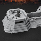 AUSPDICE RPG Terrain AF695 Trench Set – Modular Defensive Position for DND Map Layouts, Wargame Accessories, Dungeon Walls, and 28mm–32mm Miniature Tabletop RPG Games