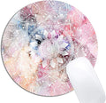 White Watercolor Mandala Mouse Pad Round Non-Slip Rubber Mousepad Laptop Office Computer Decor Cute Desk Accessories Customized Design Mouse Pad