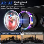 For Samsung Galaxy S23 Ultra Camera Lens Protector, Individual Lens Protector, Ultra HD 9H Tempered Glass Screen Protective Cover, Anti-scratch, Military Grade Drop Protection 2 Set. (Colorful, S23 Ultra)