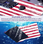 American Flag XXL Extended Mouse Pad, Patriot Large Laptop Pad, Waterproof, Non Slip, Gaming Office and Home Stitching Edge Table Pad 35.4 x 15.7 x 0.12 Inches