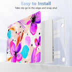 for MacBook Pro 16 inch Case 2021 2022 2023 2024 Release A3186 A3403 M4 A2991 M3 A2780 M2 A2485 M1 Pro/Max, Hard Shell Case with Screen Protector & Keyboard Cover, Trendy Floral
