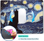 Starry Night Black Cat Custom Mouse Pad with Non-Slip Rubber, Small Square Design for Wireless Laptop & Computer Mouse Pads for Desk, 9.5 x 7.9 inch Smooth Surface for Gaming & Office