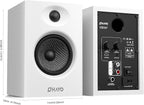 OHAYO 60W Computer Speakers for Gaming and Music, Active Bluetooth 5.3, Stereo 2.0 Speakers for Desktop PC Monitor or Laptop, Surround Sound Speaker, 3.5 mm Aux RCA Input, USB-Powered, 1 Pair, White