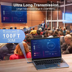 TTQ Wireless HDMI Transmitter and Receiver, TTQ Wireless HDMI Extender 4K Supported, Metal Housing, LED Display, 100FT Range, 2.4G&5G, for PC/Laptop/Camera/HDTV/Projector/TV Box